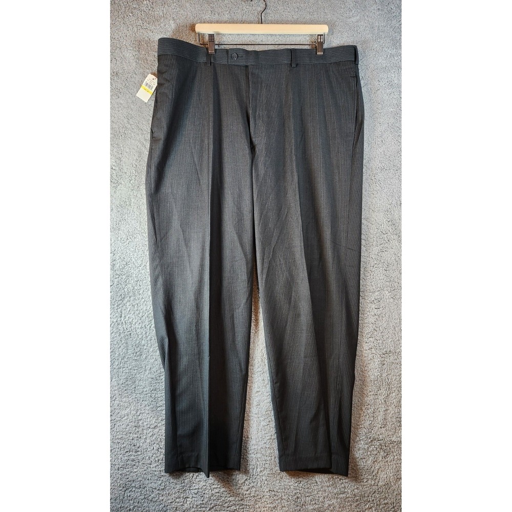 Van Heusen Dress Pants Men's 44x32 Black White Pinstriped Business Office